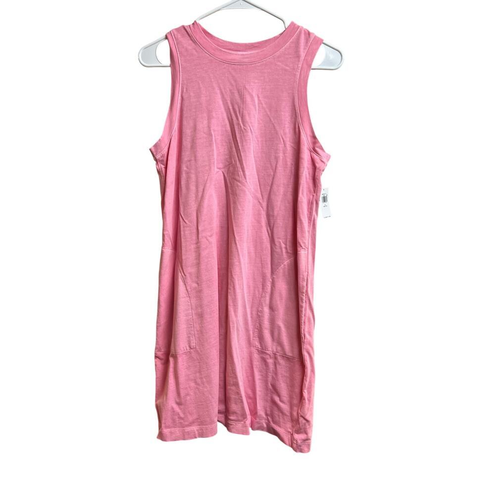 Old Navy Sleeveless Mini Swing Dress High Neck Pockets Pink Small Petite